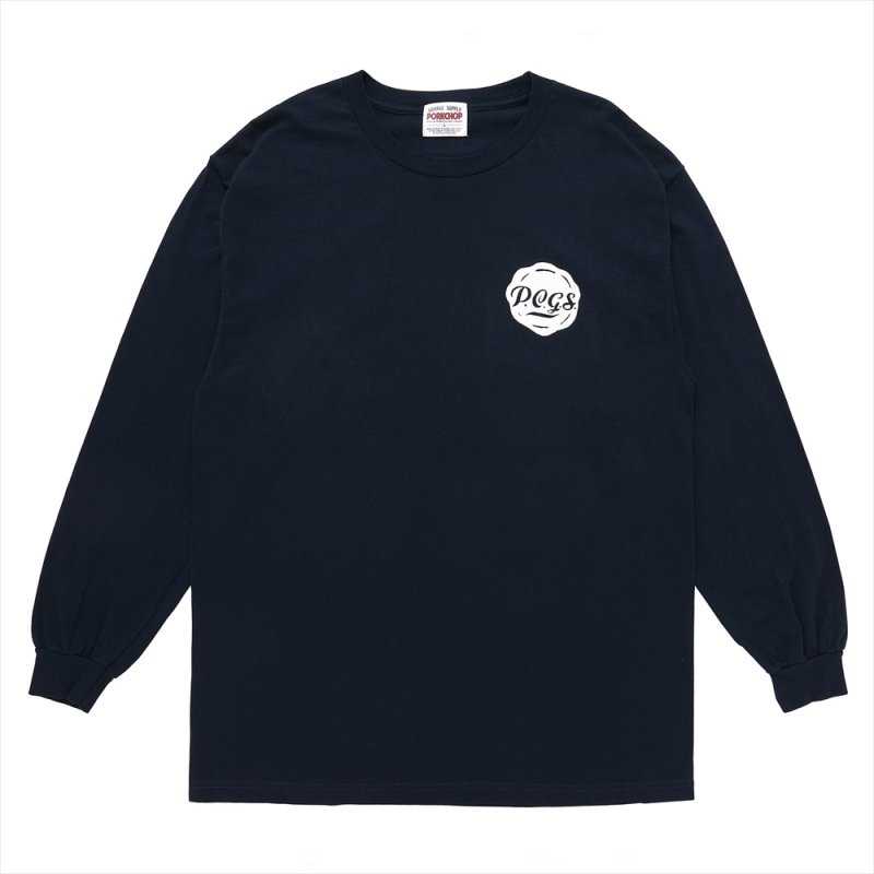 画像1: PORKCHOP/MASA SCULP L/S TEE C（NAVY）［プリント長袖T-24秋冬］