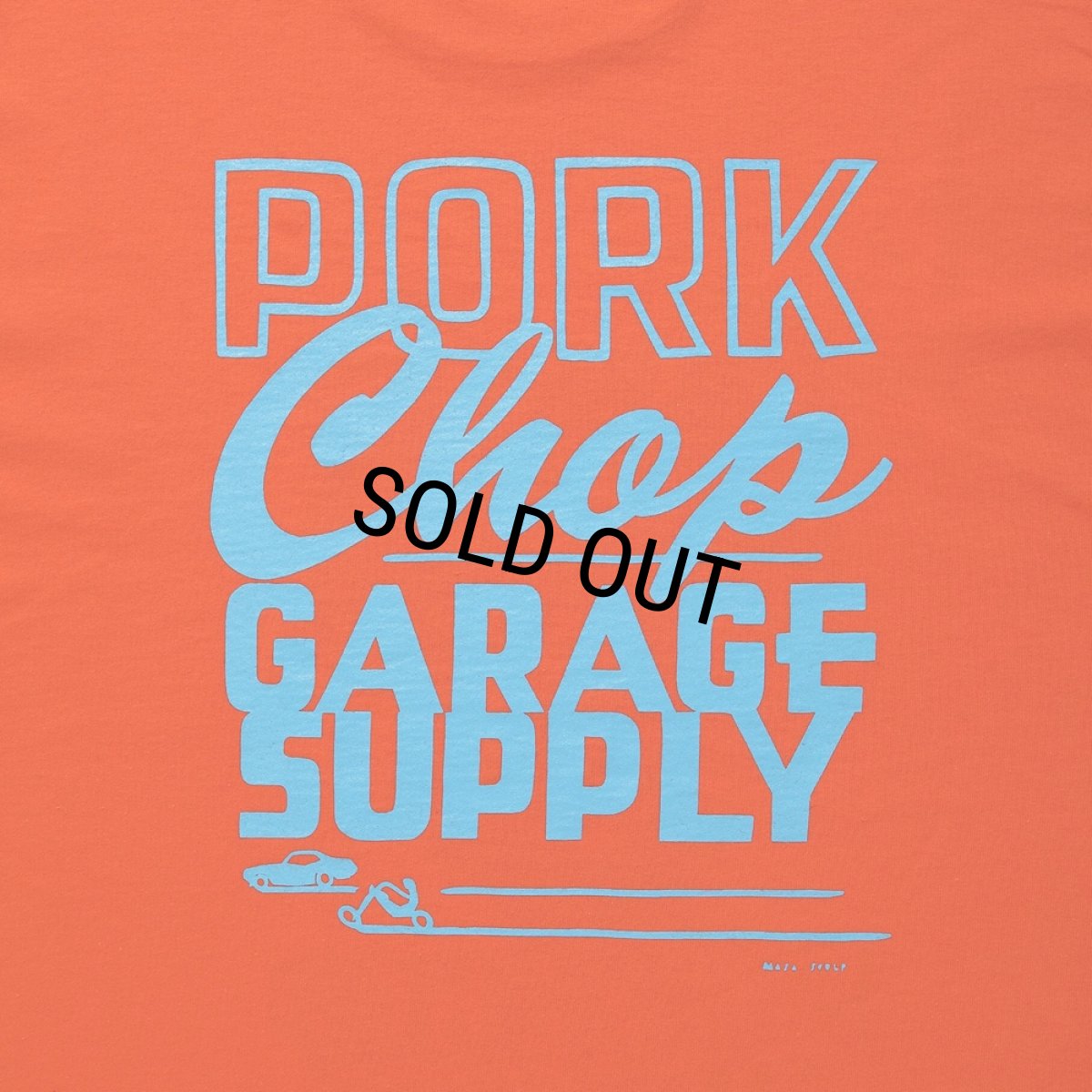 画像4: PORKCHOP/MASA SCULP L/S TEE A（ORANGE）［プリント長袖T-24秋冬］ (4)