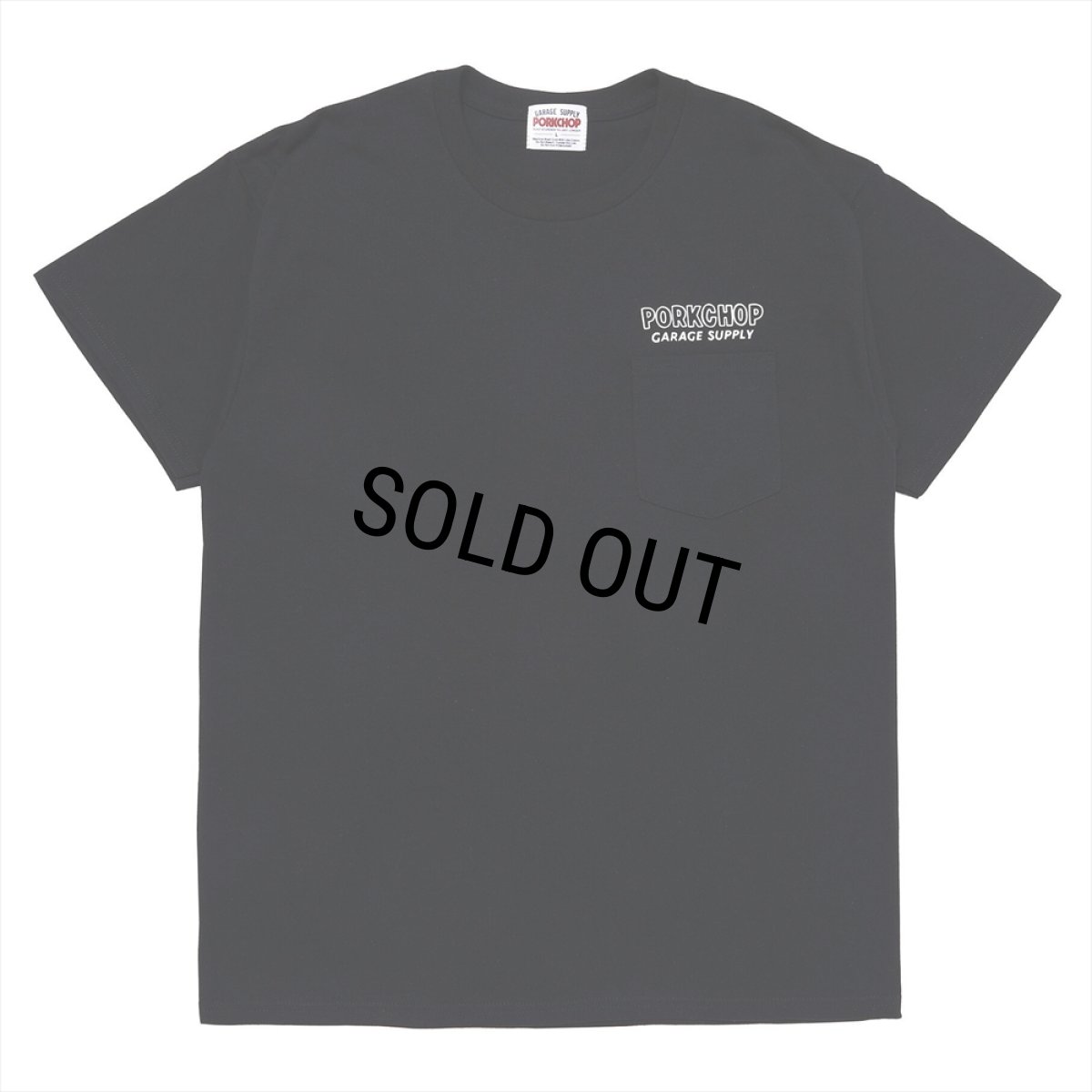 画像2: PORKCHOP/MASA SCULP POCKET TEE A（BLACK）［プリントポケT-24秋冬］ (2)