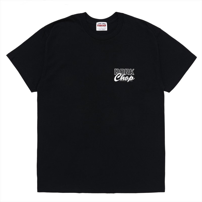 画像1: PORKCHOP/MASA SCULP TEE B（BLACK）［プリントT-24秋冬］