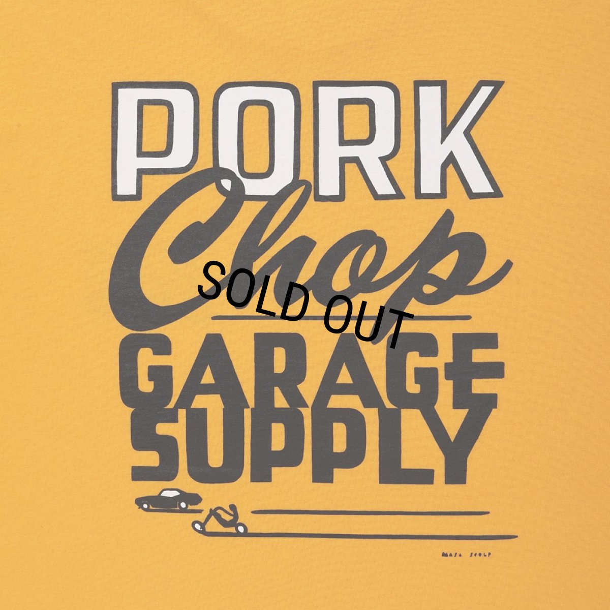 画像4: PORKCHOP/MASA SCULP TEE B（GOLD）［プリントT-24秋冬］ (4)