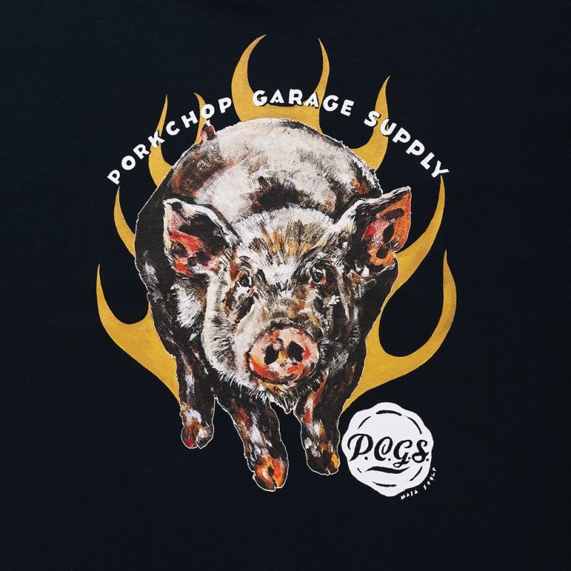 画像3: PORKCHOP/MASA SCULP L/S TEE C（NAVY）［プリント長袖T-24秋冬］