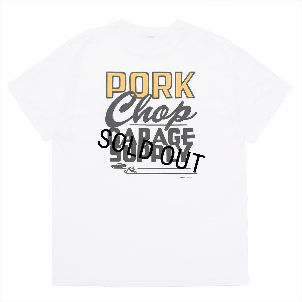 画像1: PORKCHOP/MASA SCULP TEE B（WHITE）［プリントT-24秋冬］ (1)