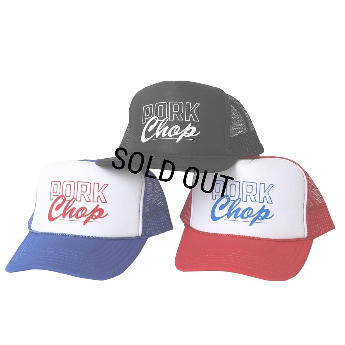 画像5: PORKCHOP/MASA SCULP MESH CAP B（RED）［メッシュキャップ-24秋冬］ (5)