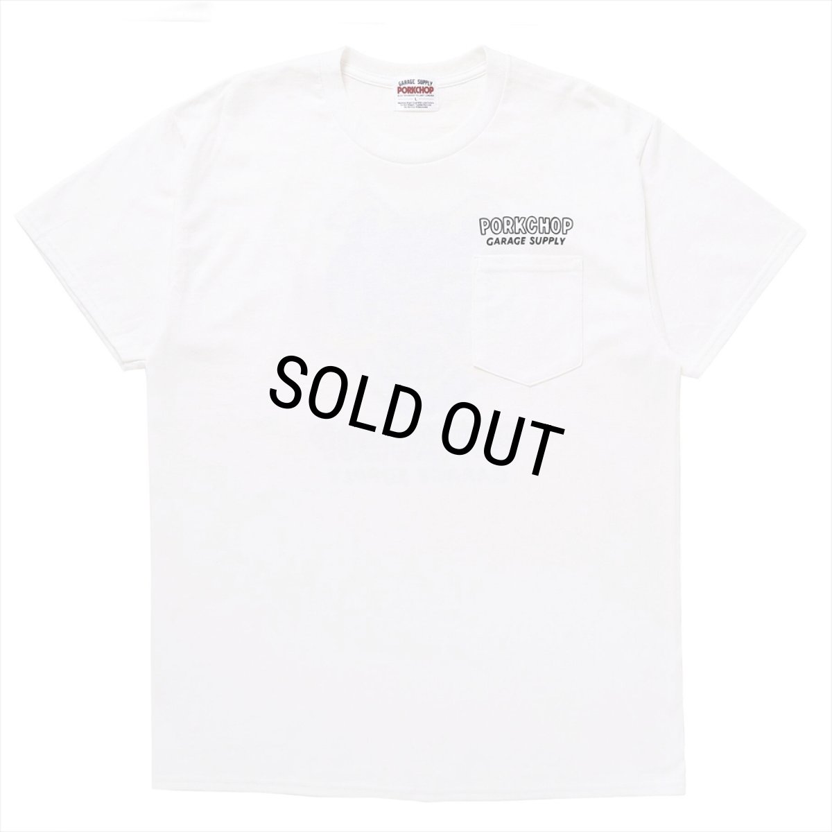 画像2: PORKCHOP/MASA SCULP POCKET TEE A（WHITE）［プリントポケT-24秋冬］ (2)
