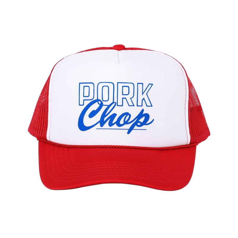 画像1: PORKCHOP/MASA SCULP MESH CAP B（RED）［メッシュキャップ-24秋冬］