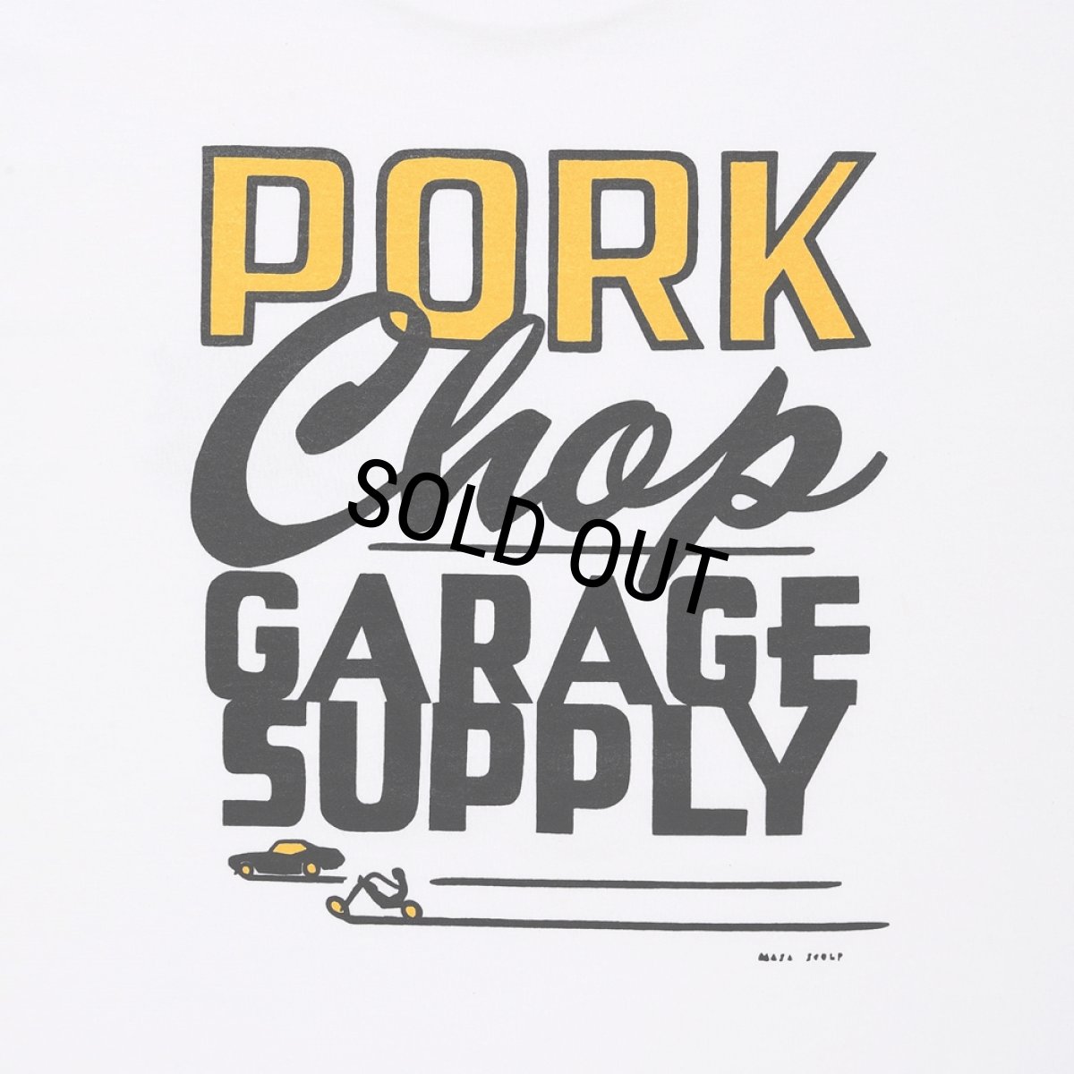 画像4: PORKCHOP/MASA SCULP TEE B（WHITE）［プリントT-24秋冬］ (4)