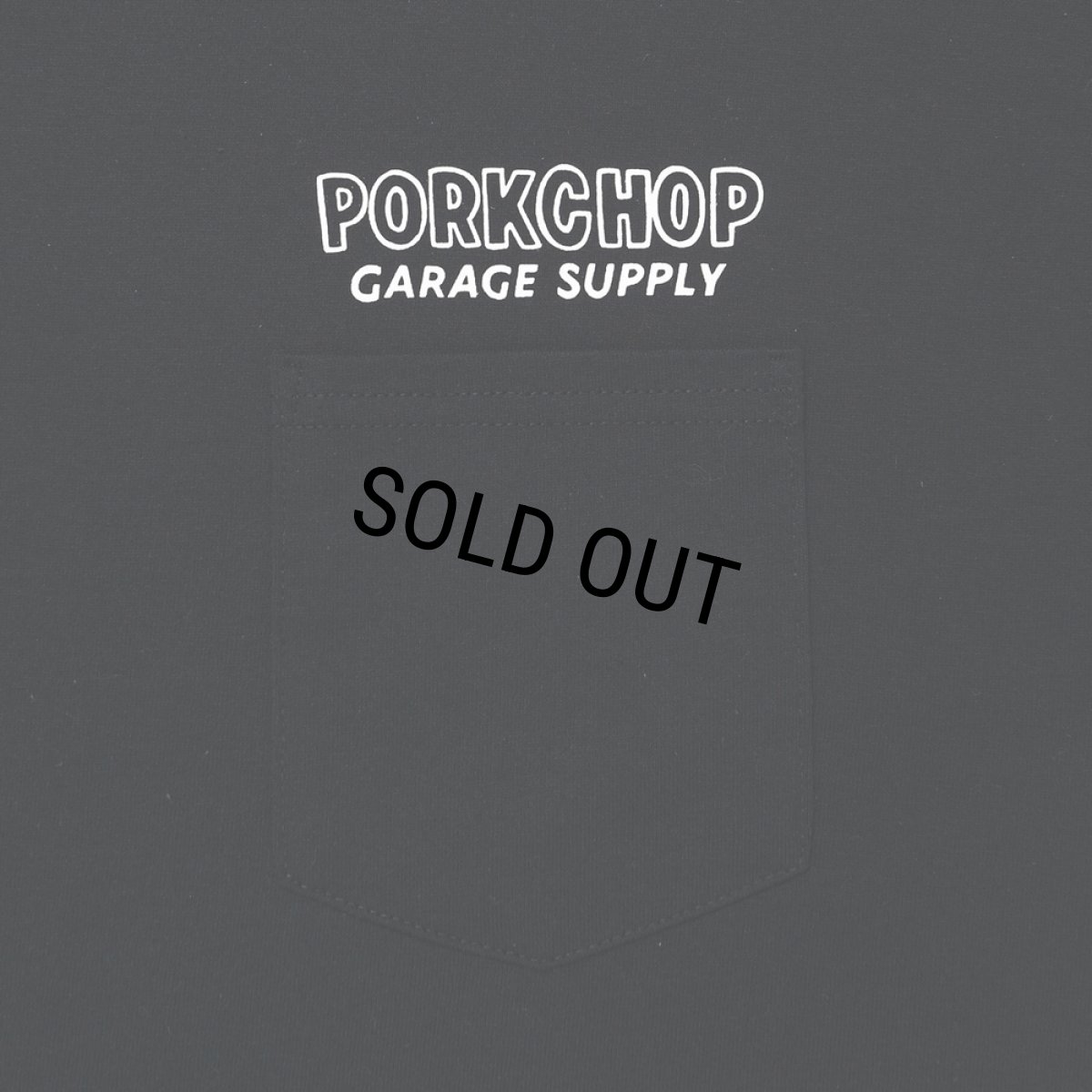 画像3: PORKCHOP/MASA SCULP POCKET TEE A（BLACK）［プリントポケT-24秋冬］ (3)