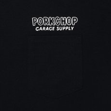 画像3: PORKCHOP/MASA SCULP POCKET TEE A（BLACK）［プリントポケT-24秋冬］ (3)