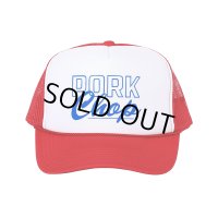 PORKCHOP/MASA SCULP MESH CAP B（RED）［メッシュキャップ-24秋冬］