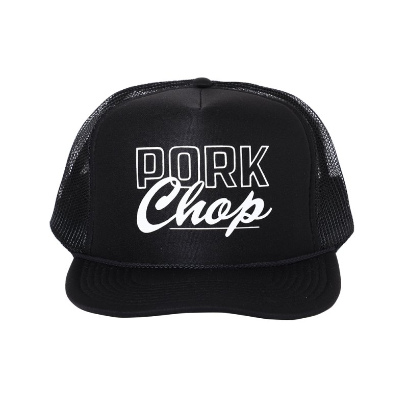 画像1: PORKCHOP/MASA SCULP MESH CAP B（BLACK）［メッシュキャップ-24秋冬］