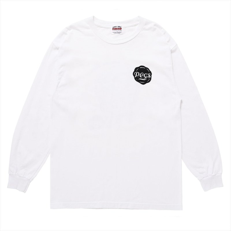 画像1: PORKCHOP/MASA SCULP L/S TEE C（WHITE）［プリント長袖T-24秋冬］