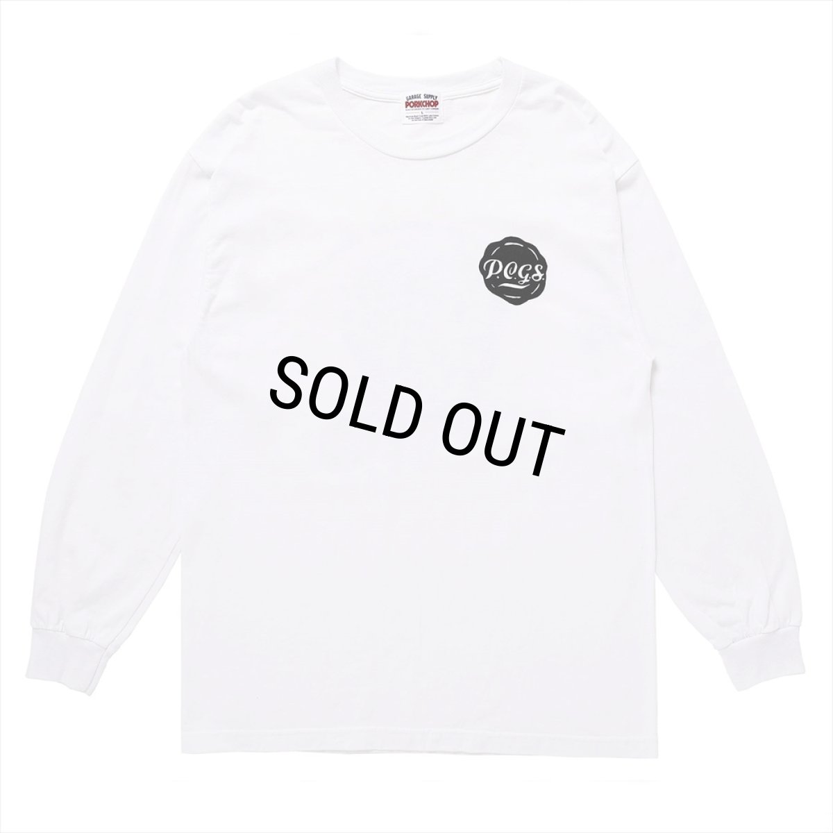 画像2: PORKCHOP/MASA SCULP L/S TEE C（WHITE）［プリント長袖T-24秋冬］ (2)