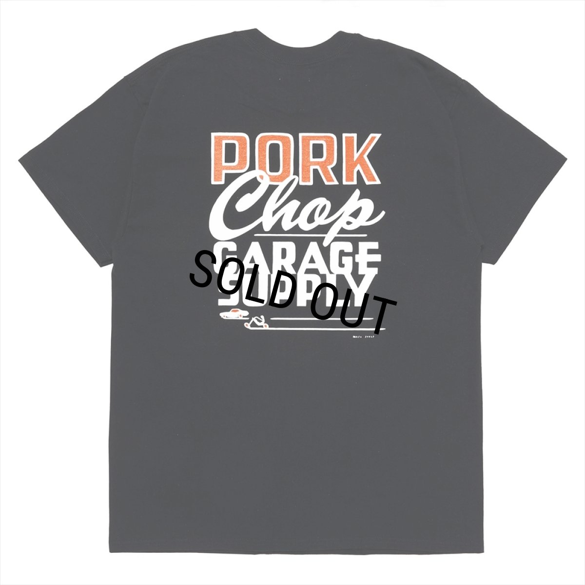 画像1: PORKCHOP/MASA SCULP TEE B（BLACK）［プリントT-24秋冬］ (1)