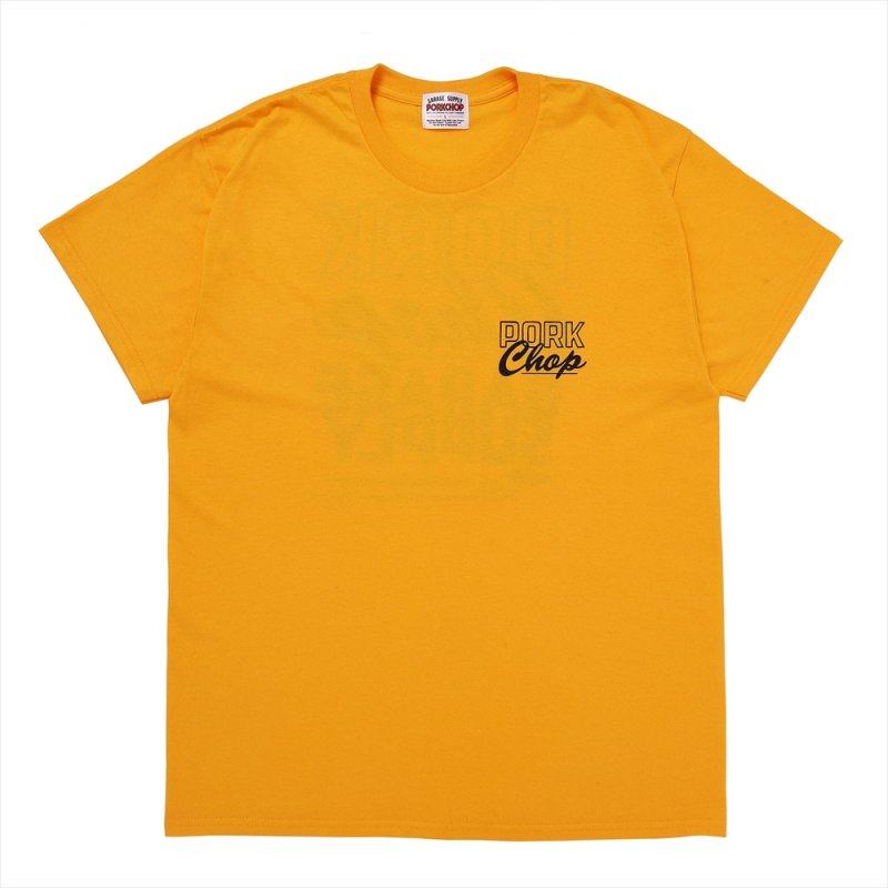 画像1: PORKCHOP/MASA SCULP TEE B（GOLD）［プリントT-24秋冬］