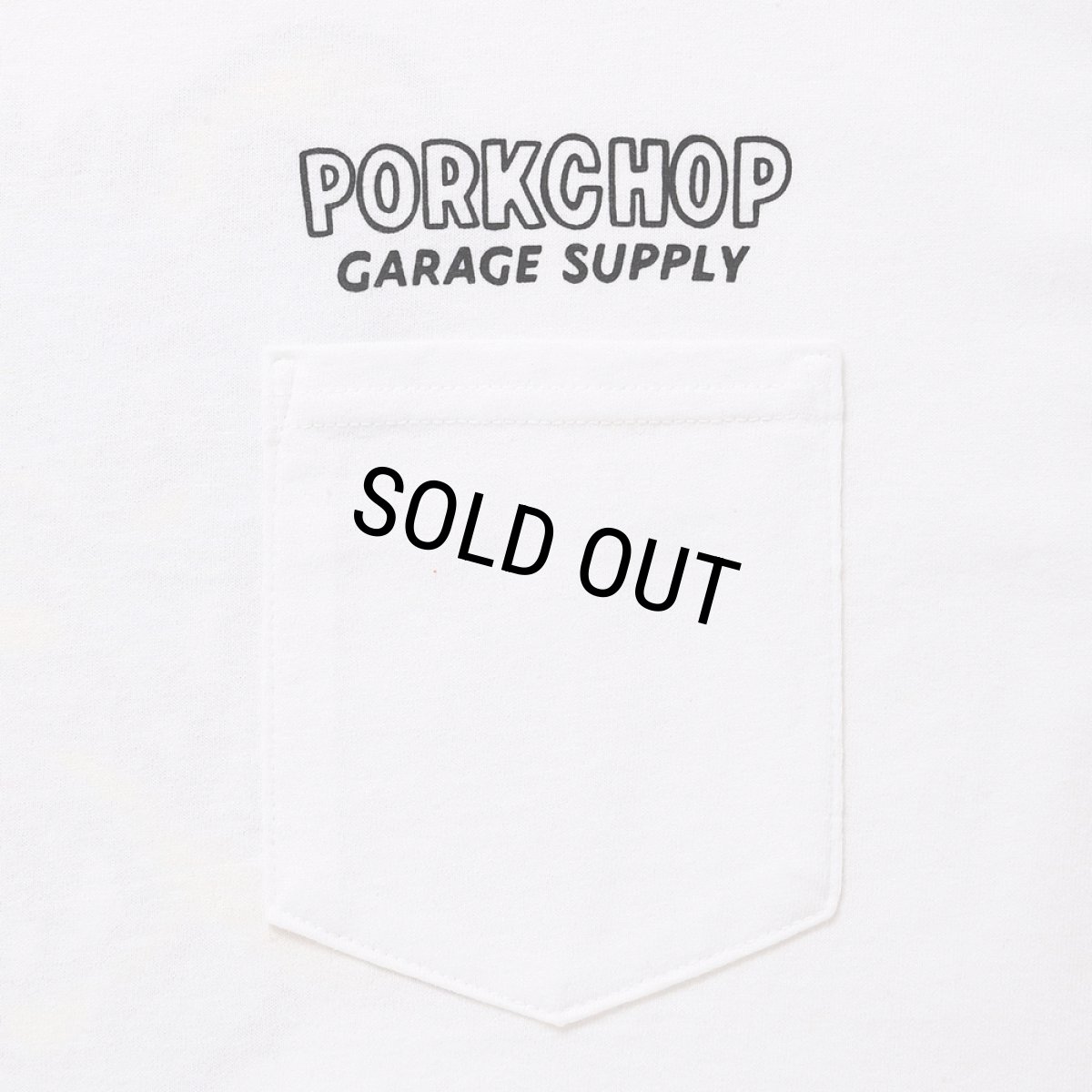 画像3: PORKCHOP/MASA SCULP POCKET TEE A（WHITE）［プリントポケT-24秋冬］ (3)