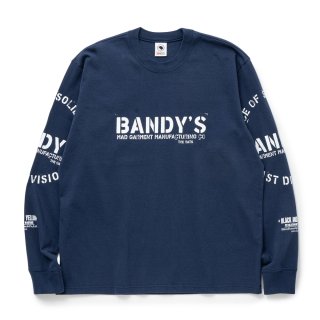 40%OFF】RATS/STAMP LOGO L/S TEE（NAVY）［プリント長袖T-24秋冬
