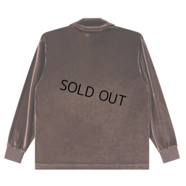 画像2: BlackEyePatch/SMALL HWC COLLARED VELOUR PULLOVER（BROWN）