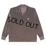 BlackEyePatch/SMALL HWC COLLARED VELOUR PULLOVER（BROWN）