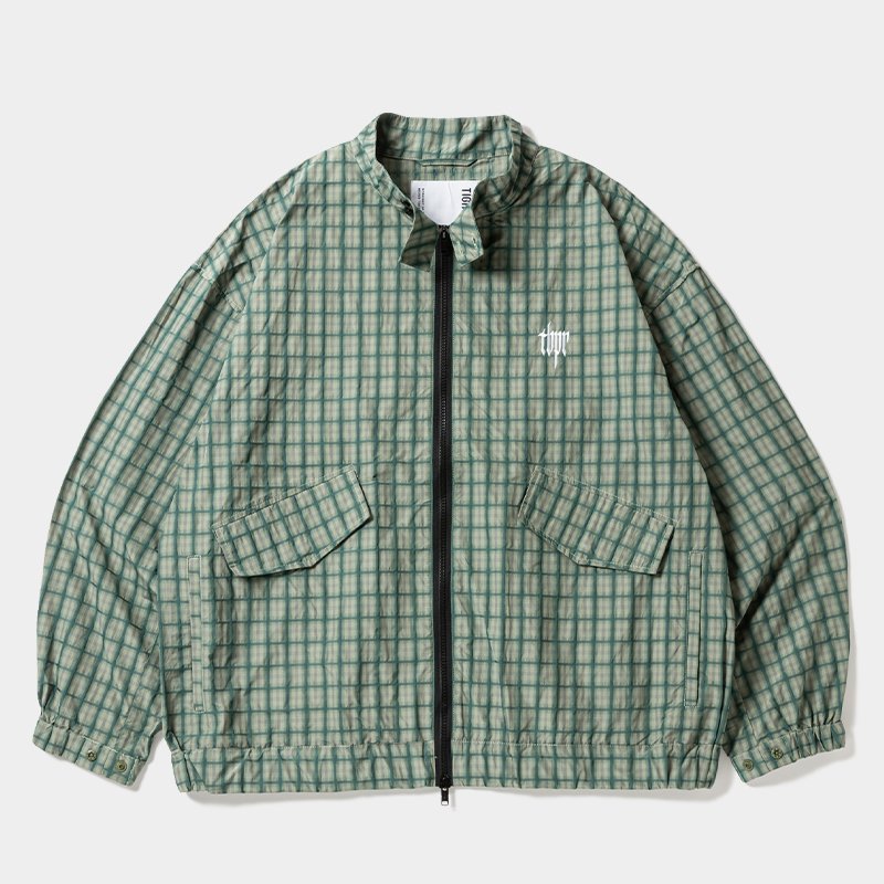 画像1: 【30%OFF】TIGHTBOOTH/PLAID LIGHT SWING TOP（Green）［ライトスウィングトップ-24秋冬］