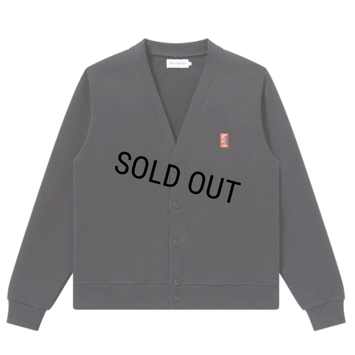 画像1: BlackEyePatch/SMALL HWC SWEAT CARDIGAN（BLACK） (1)