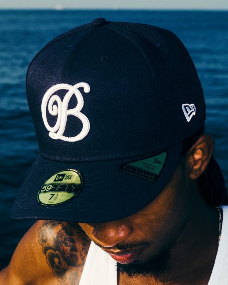 画像3: BlackEyePatch/B EMBELEM PRE CURVED NEW ERA CAP(NAVY)