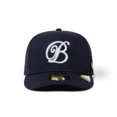 画像1: BlackEyePatch/B EMBELEM PRE CURVED NEW ERA CAP(NAVY) (1)
