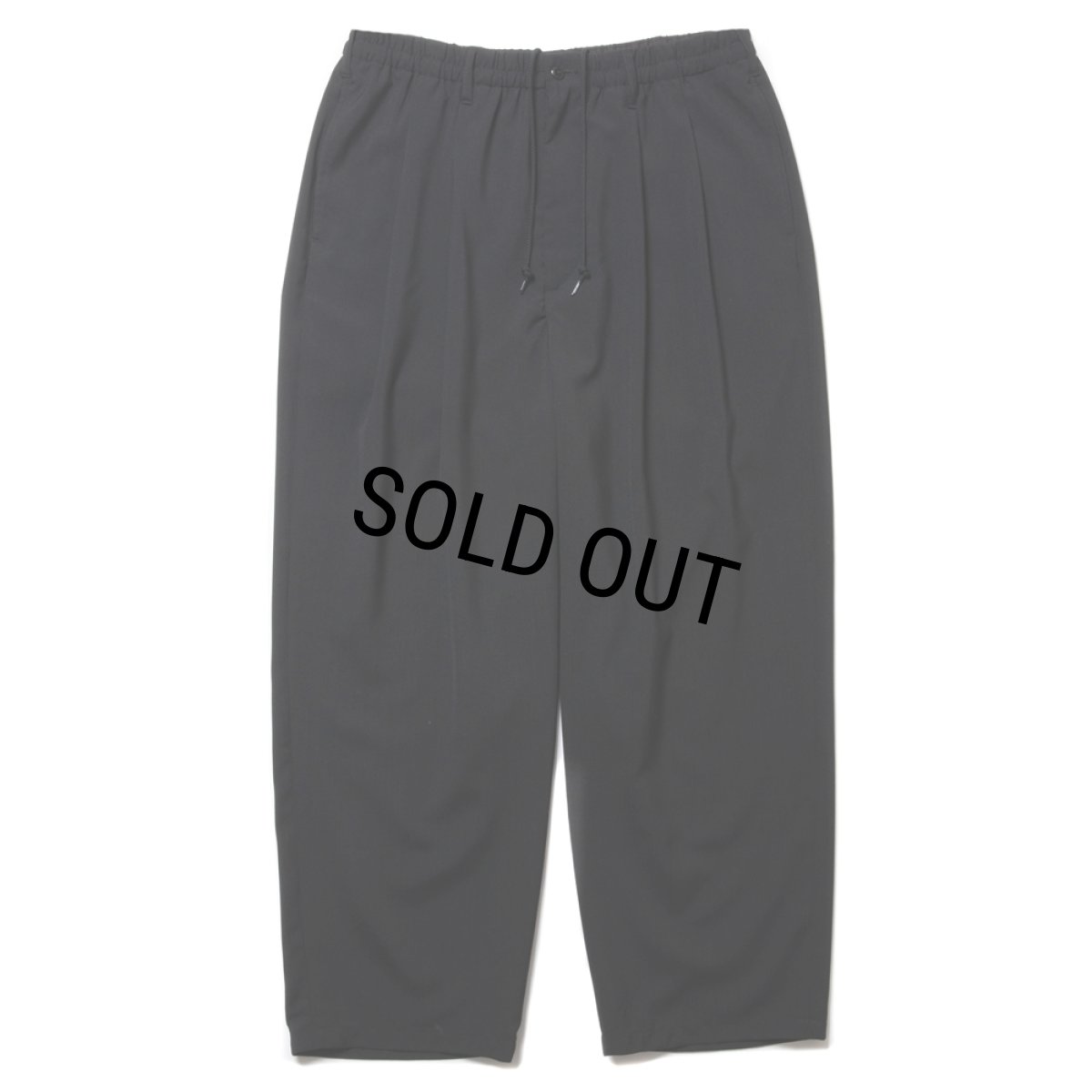 画像1: COOTIE PRODUCTIONS/PLAIN T/W 2 Tuck Easy Pants（Black）［プレーンT/Wツータックイージーパンツ-24秋冬］ (1)