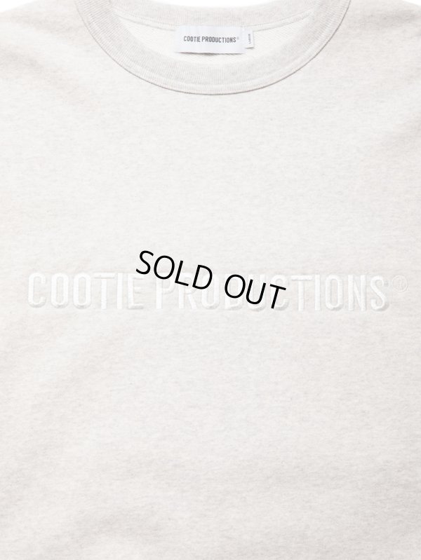 画像2: COOTIE PRODUCTIONS/Open End Yarn Sweat Crew（Embroidery）（Oatmeal）［スウェットクルー-24秋冬］