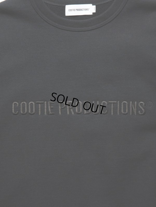 画像2: COOTIE PRODUCTIONS/Open End Yarn Sweat Crew（Embroidery）（Black）［スウェットクルー-24秋冬］
