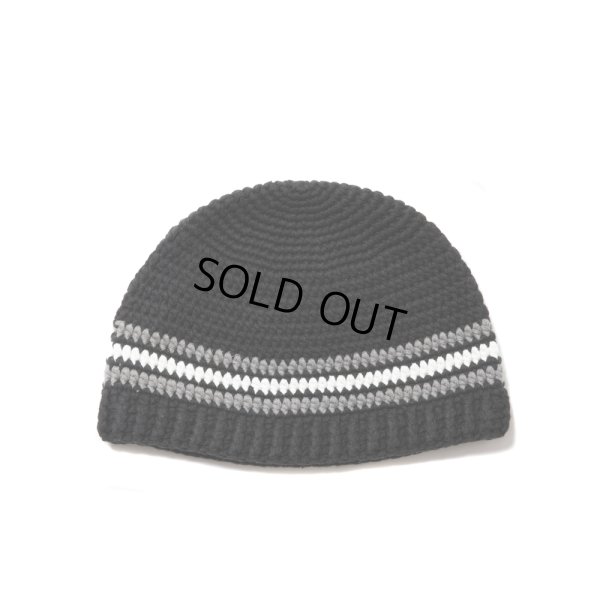画像1: COOTIE PRODUCTIONS/Crochet Cuffless Beanie（Black Line）［カフレスビーニー-24秋冬］