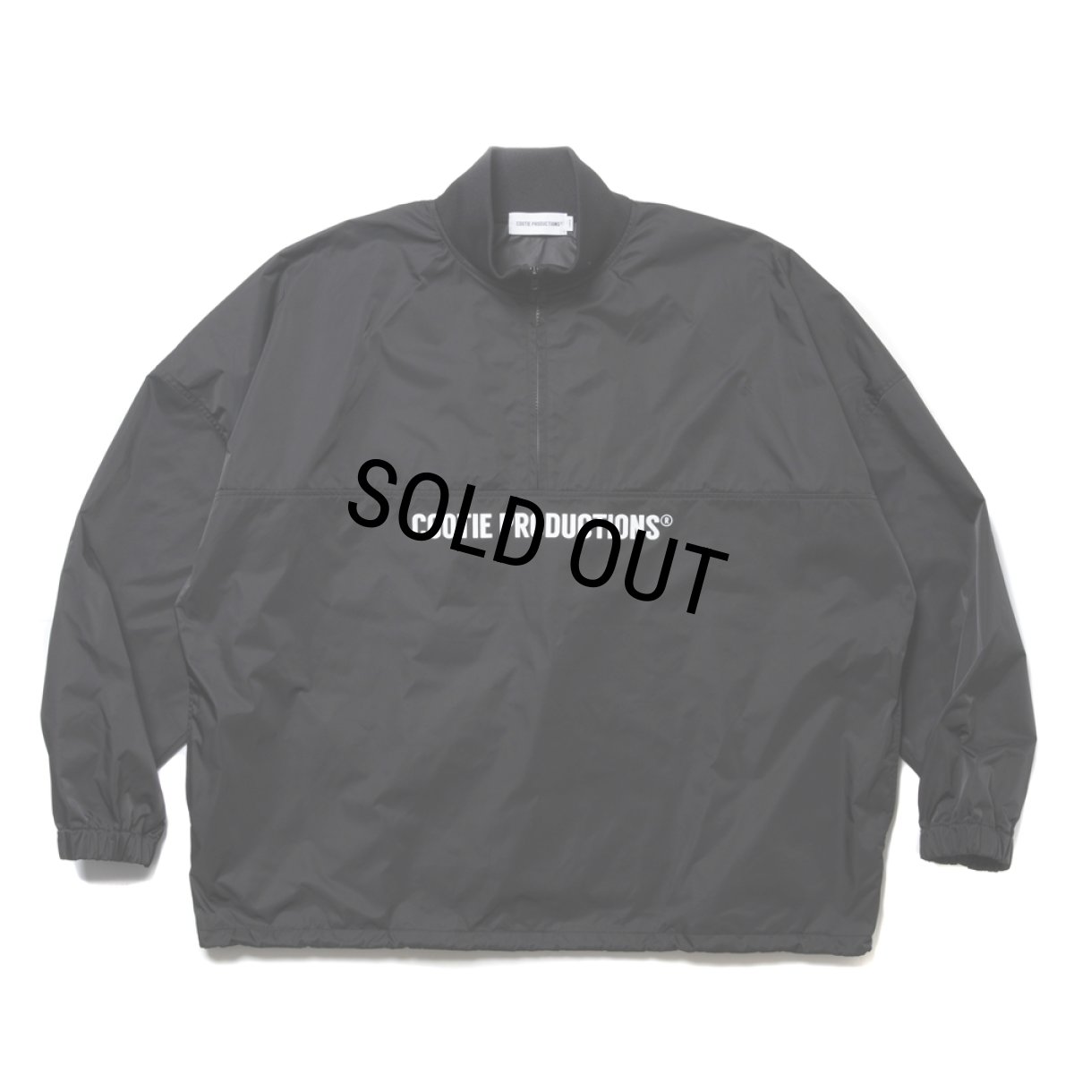 画像1: COOTIE PRODUCTIONS/Memory Polyester Twill Half Zip Top（Black）［ハーフジップトップ-24秋冬］ (1)