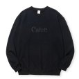 画像1: 【30%OFF】CALEE/EMBROIDERY CALEE LOGO CREW NECK SW（BLACK）［クルーネックスウェット-24秋冬］ (1)