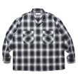 COOTIE PRODUCTIONS/CHECK T/W Open Collar L/S Shirt（Ombre Check