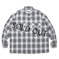 COOTIE PRODUCTIONS/CHECK T/W Open Collar L/S Shirt（Ombre Check）［チェックT/Wオープンカラーシャツ-24秋冬］