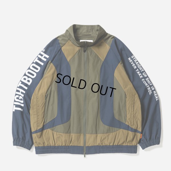 画像1: 【30%OFF】TIGHTBOOTH/RACING TRACK JACKET（Olive/Navy）［レーシングトラックJKT-24秋冬］