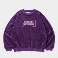 画像1: 【30%OFF】TIGHTBOOTH/PEOPLE HATE SKATE VELOUR L/S（Purple）［ベロア長袖-24秋冬］ (1)