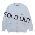 WACKO MARIA/CLASSIC KNIT CARDIGAN（BLUE）［クラシックニットカーディガン-24秋冬］