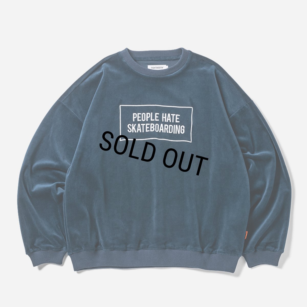 画像1: 【30%OFF】TIGHTBOOTH/PEOPLE HATE SKATE VELOUR L/S（Navy）［ベロア長袖-24秋冬］ (1)