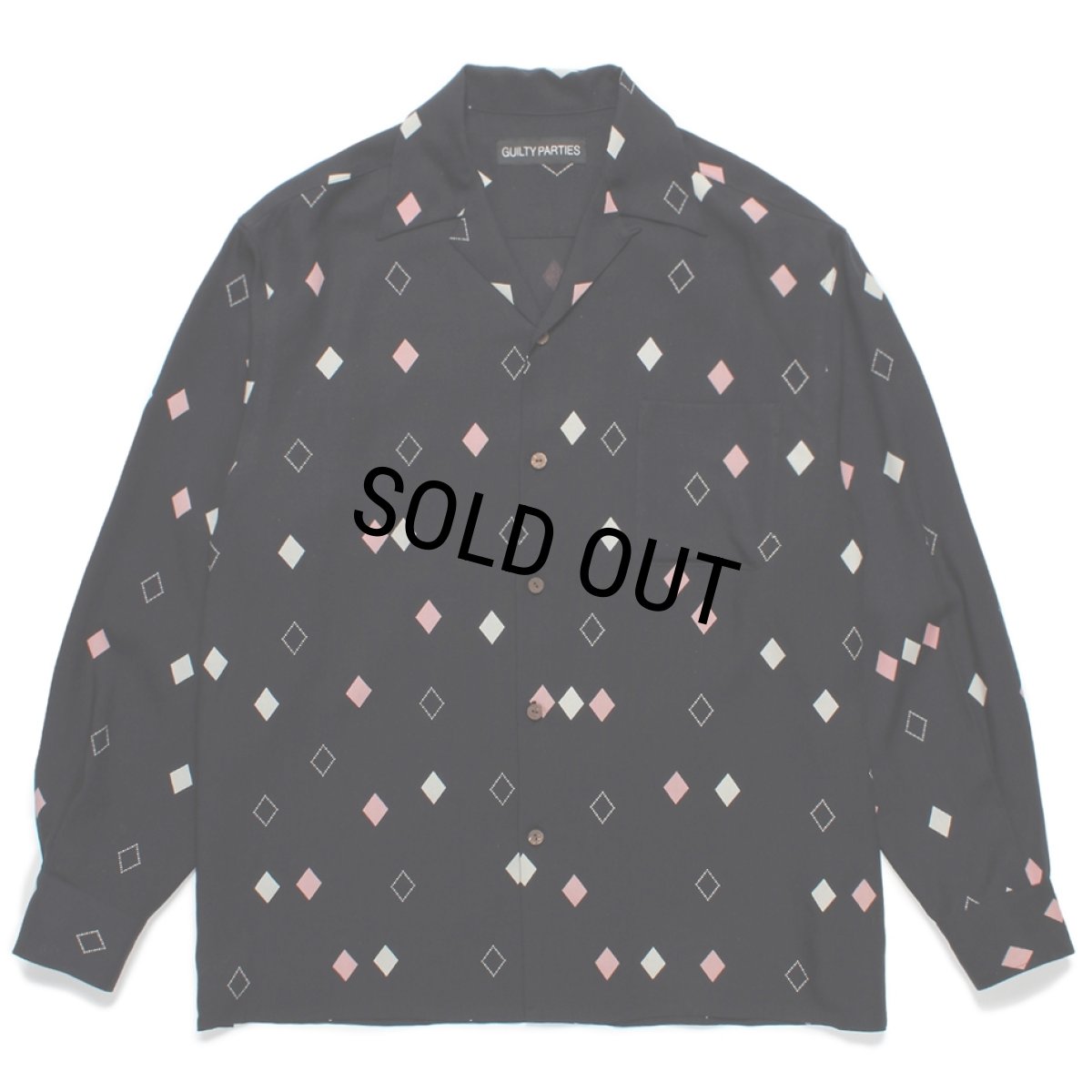 画像1: WACKO MARIA/DIAMOND HAWAIIAN SHIRT（BLACK）［ダイヤモンドハワイアンシャツ-24秋冬］ (1)