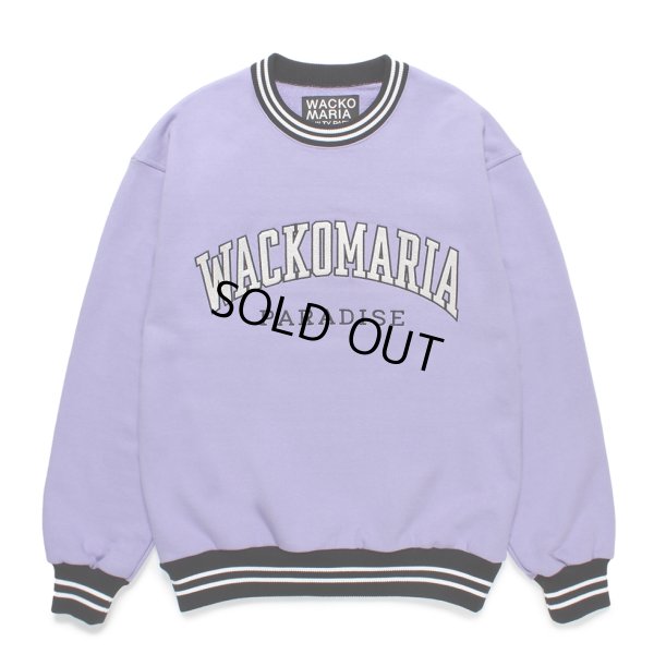 画像1: WACKO MARIA/HEAVY WEIGHT SWEAT SHIRT（PURPLE）［クルーネックスウェット-24秋冬］