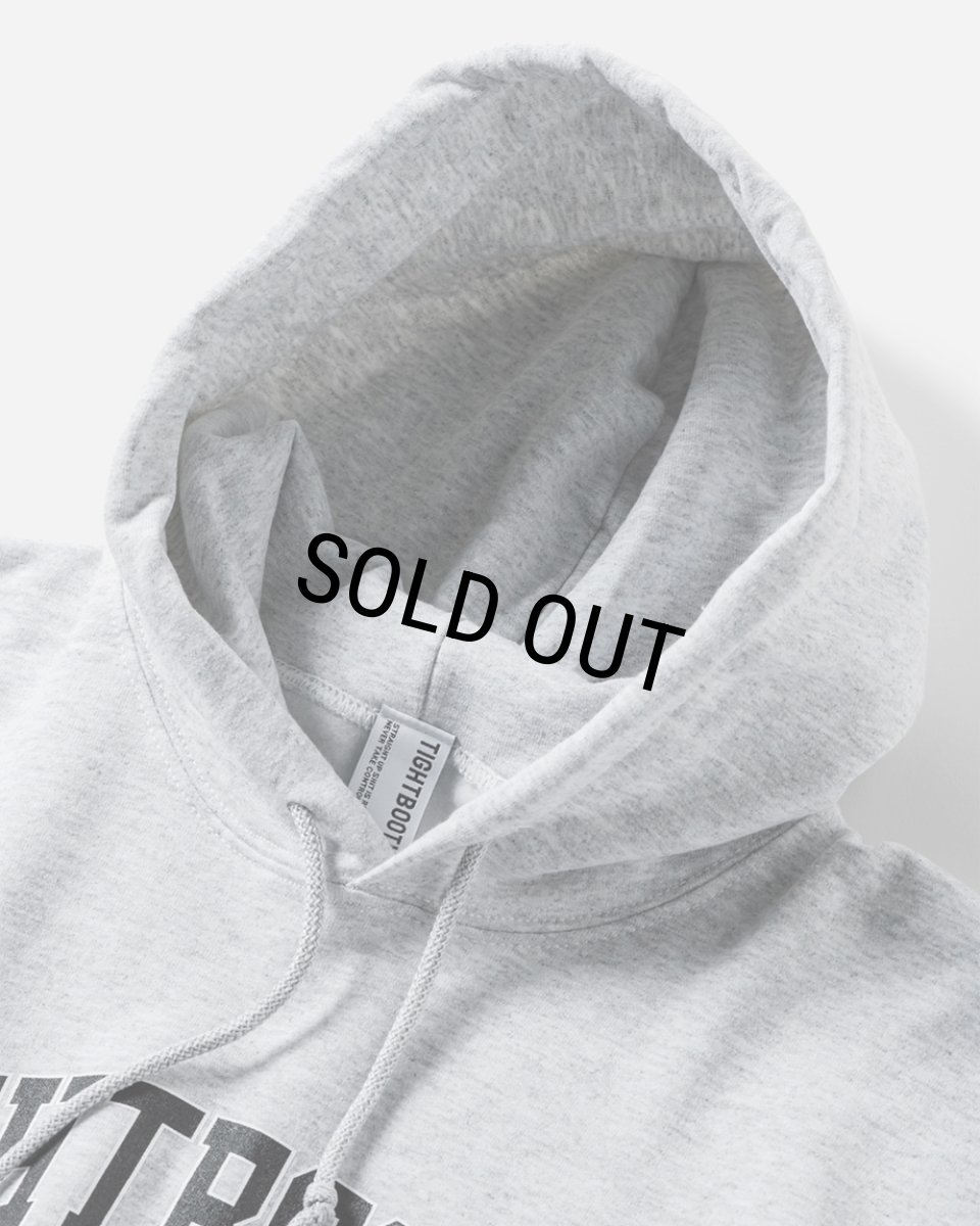 画像2: 【30%OFF】TIGHTBOOTH/COLLEGE HOODED SWEAT SHIRT（Ash）［プルオーバーパーカー-24秋冬］ (2)