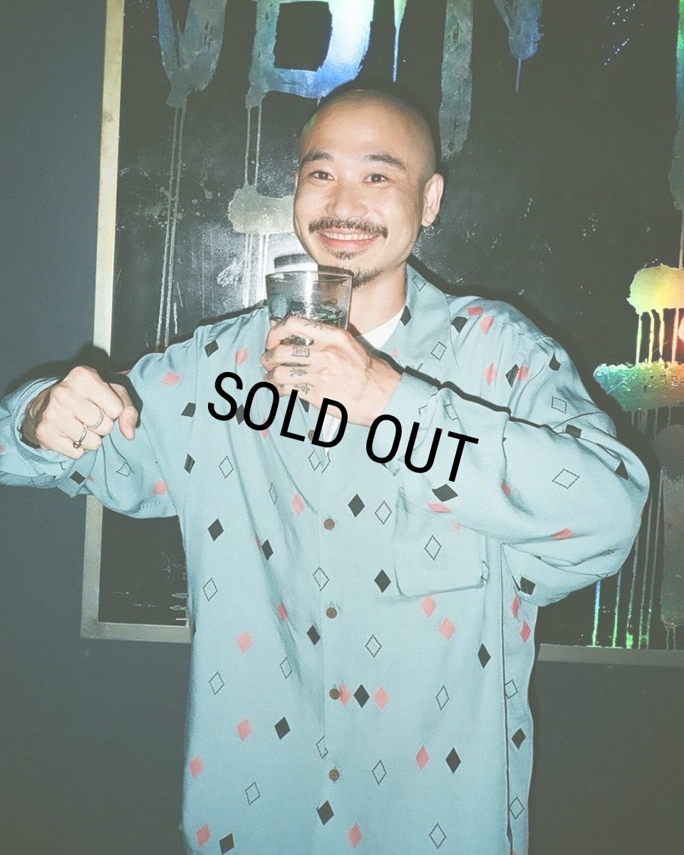 画像2: WACKO MARIA/DIAMOND HAWAIIAN SHIRT（BLACK）［ダイヤモンドハワイアンシャツ-24秋冬］ (2)
