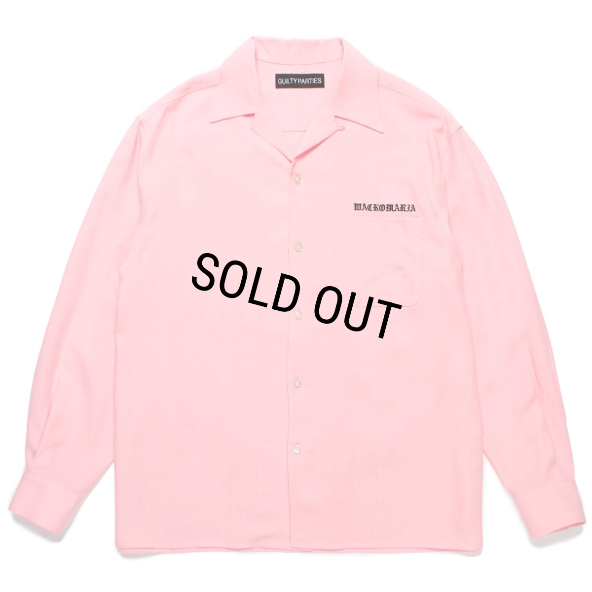 画像1: WACKO MARIA/50'S OPEN COLLAR SHIRT（PINK）［50'Sオープンカラーシャツ-24秋冬］ (1)