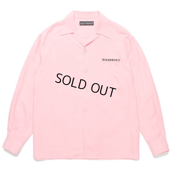 画像1: WACKO MARIA/50'S OPEN COLLAR SHIRT（PINK）［50'Sオープンカラーシャツ-24秋冬］
