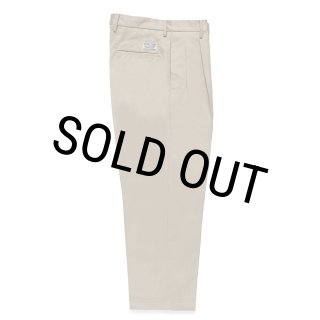 WACKO MARIA/DOUBLE PLEATED CHINO TROUSERS（LIGHT BEIGE
