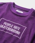 画像3: 【30%OFF】TIGHTBOOTH/PEOPLE HATE SKATE VELOUR L/S（Purple）［ベロア長袖-24秋冬］