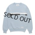 WACKO MARIA/MIDDLE WEIGHT SWEAT SHIRT（BLUE）［クルーネックスウェット-24秋冬］