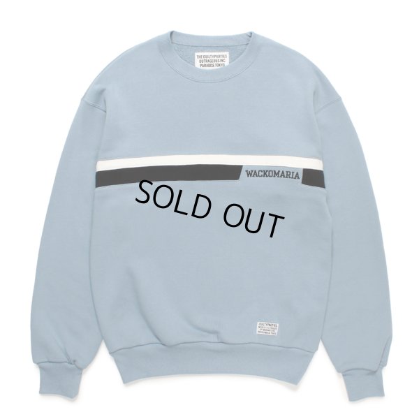 画像1: WACKO MARIA/MIDDLE WEIGHT SWEAT SHIRT（BLUE）［クルーネックスウェット-24秋冬］