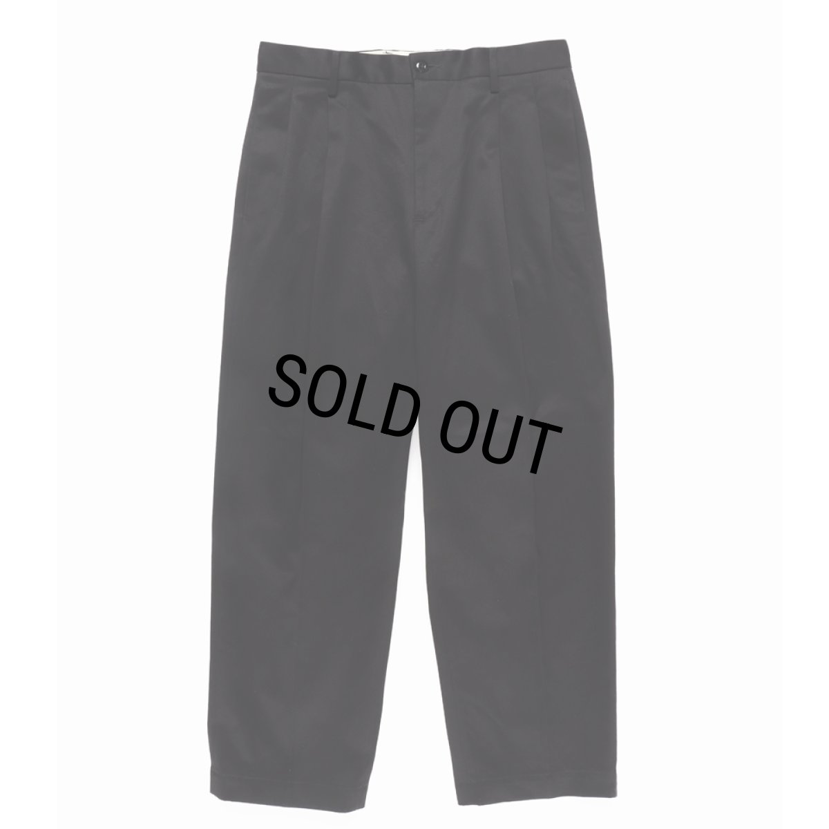 画像2: WACKO MARIA/DOUBLE PLEATED CHINO TROUSERS（BLACK）［ツータックチノトラウザース-24秋冬］ (2)